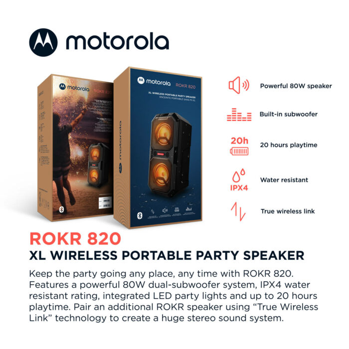 Motorola Sound Bluetooth Speaker - ROKR 820 - Image 2