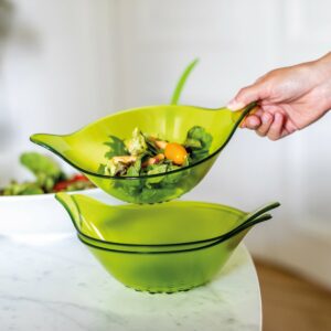Koziol LEAF S Schalenset - 3 Schaaltjes - 600 Ml - Design - Groen - Afbeelding 2