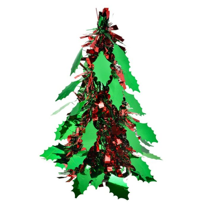 Kerstdecoratie Kerstboom Ø 12x25 cm Rood Kunststof