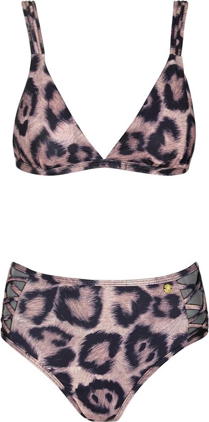 Bikini met dierenprint Bruin & Zwart L
