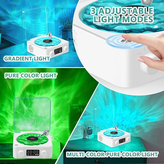 Bluetooth speaker Platenspeler kleur roze - Afbeelding 5