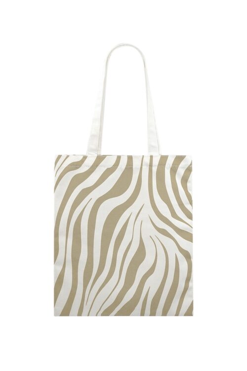 Canvas zebra print totebag