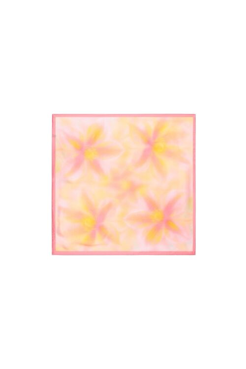 Sjaaltje roze gele bloemen.