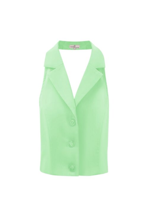 Mouwloze mintgroene top maat S.